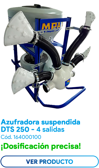 Azufradora DTS 250 L, 4 salidas