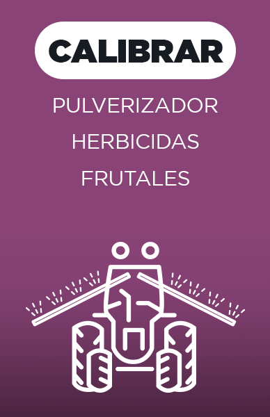 Calibrador pulverizador herbicidas frutales